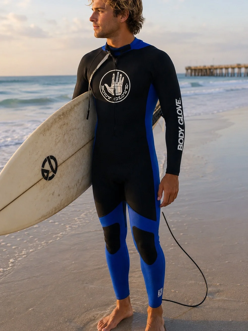 Body Glove 3/2mm Full Wetsuit | Men’s Medium | Blue & Black | Back Zip